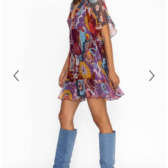 NWT Johnny Was Margareta Mini Dress Size Large Color Tavie Retail $365 - Picture 4 of 16